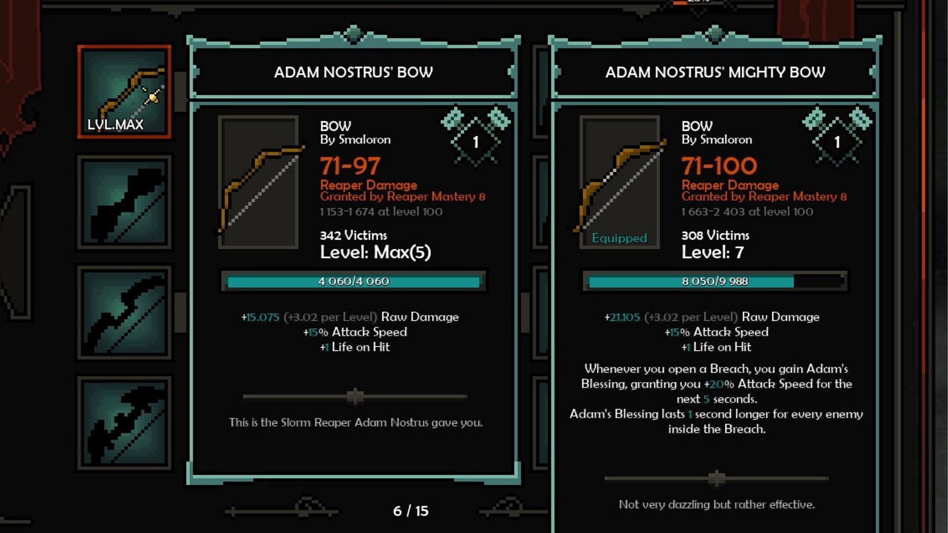 Weapon evolution in The Slormancer (Image via Slormite Studios)
